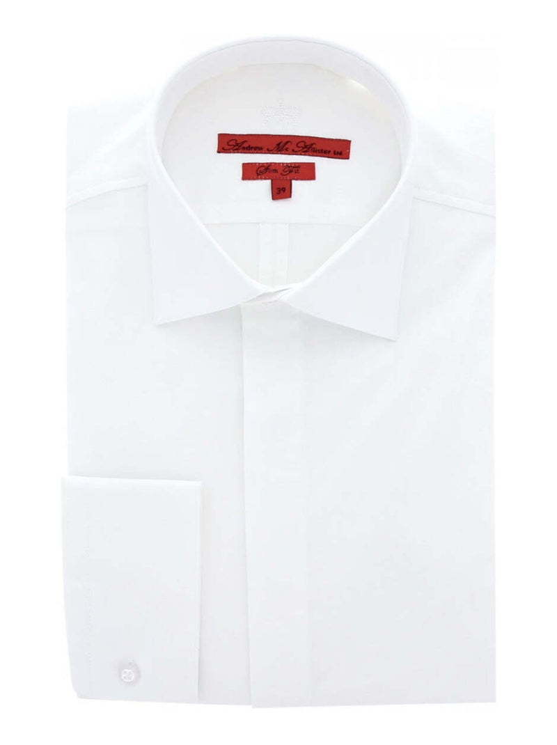 Chemise homme gorge cachée mode coupe cintrée LUKE Andrew Mac Allister Blanc - Kiabi