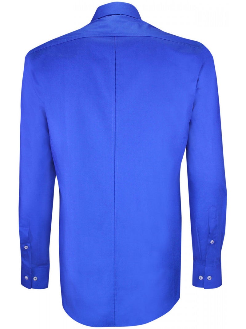 Chemise homme gorge cachée mode coupe cintrée RYAN Andrew Mac Allister Bleu - Kiabi