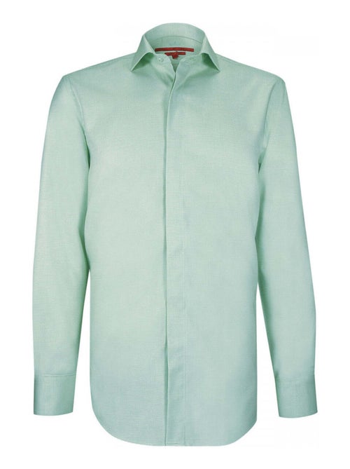 Chemise homme gorge cachée tissu armuré coupe cintrée CLASSGREEN Andrew Mac Allister Vert , 41 - Kiabi