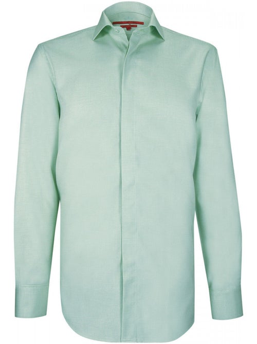 Chemise homme gorge cachée tissu armuré coupe cintrée CLASSGREEN Andrew Mac Allister - Kiabi Chemise homme gorge cachée tissu armuré coupe cintrée CLASSGREEN Andrew Mac Allister - Kiabi