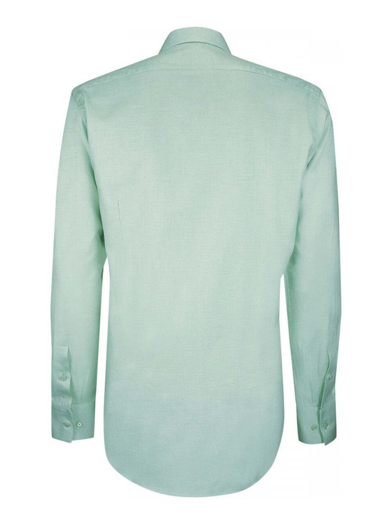 Chemise homme gorge cachée tissu armuré coupe cintrée CLASSGREEN Andrew Mac Allister Vert - Kiabi