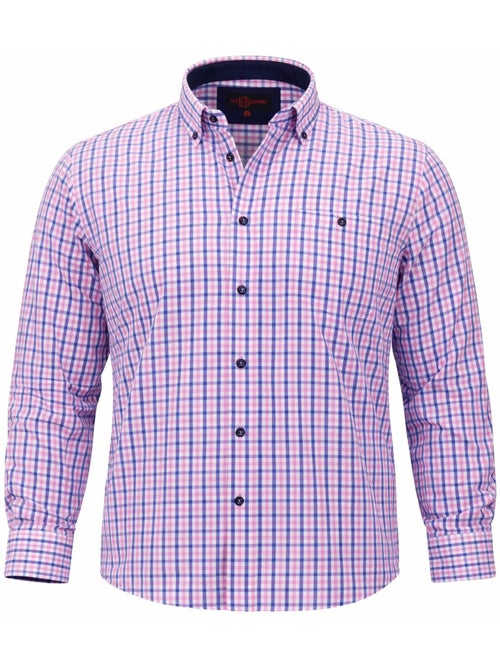 Chemise homme grande taille à carreaux coupe confort QUADROSA Doublissimo Bleu , Orange , 49,50 4XL - Kiabi Chemise homme grande taille à carreaux coupe confort QUADROSA Doublissimo Bleu , Orange , 49,50 4XL - Kiabi