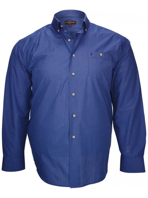Chemise homme grande taille à carreaux coupe droite DEVILLE Doublissimo Bleu , 45,46 2XL - Kiabi