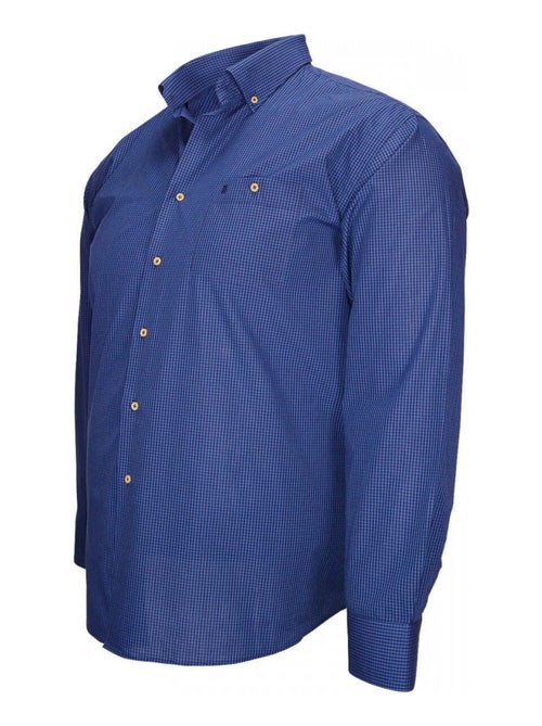 Chemise homme grande taille à carreaux coupe droite DEVILLE Doublissimo Bleu , 45,46 2XL - Kiabi