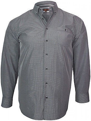 Chemise homme grande taille à carreaux coupe droite QUADRO Doublissimo