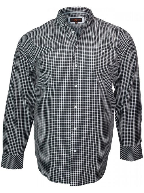 Chemise homme grande taille à carreaux coupe droite QUADRO Doublissimo - Kiabi