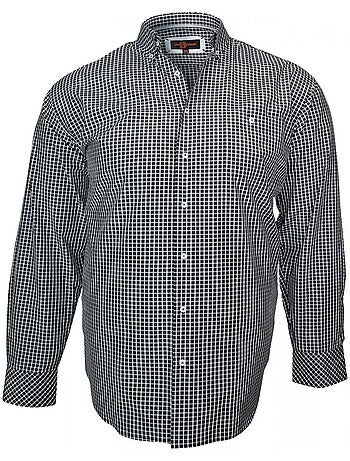 Chemise homme grande taille à carreaux coupe droite QUADRO Doublissimo