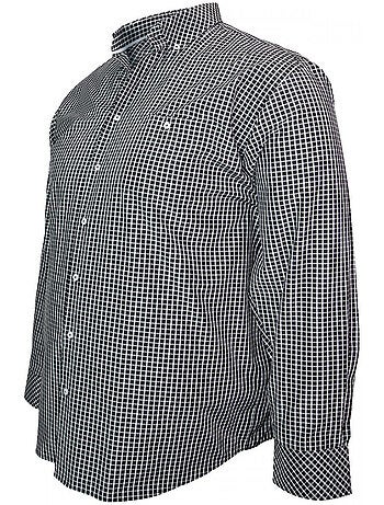 Chemise homme grande taille à carreaux coupe droite QUADRO Doublissimo