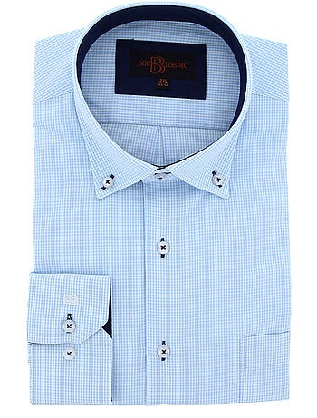 Chemise homme grande taille classique coupe droite CALISSI Doublissimo Bleu , 47,48 3XL