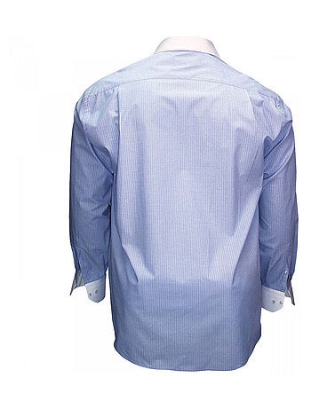 Chemise homme grande taille col noir coupe droite BUSINESS2 Doublissimo Noir , 45,46 2XL