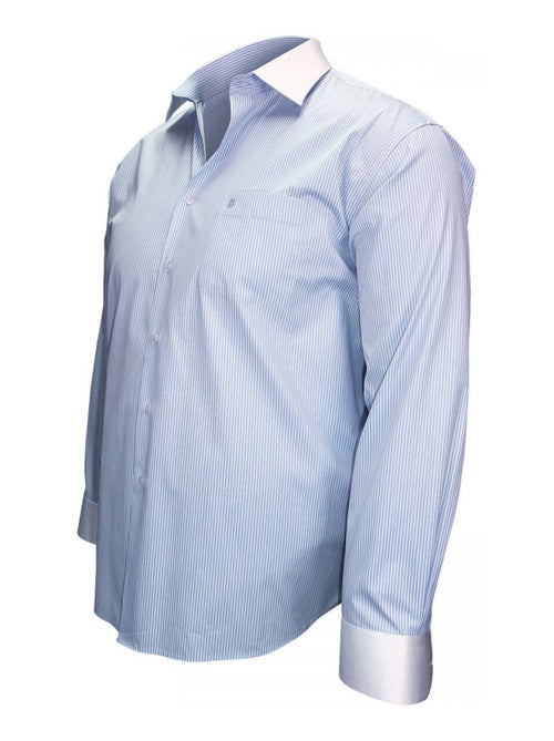 Chemise homme grande taille à col blanc coupe droite BUSINESS Doublissimo - Kiabi
