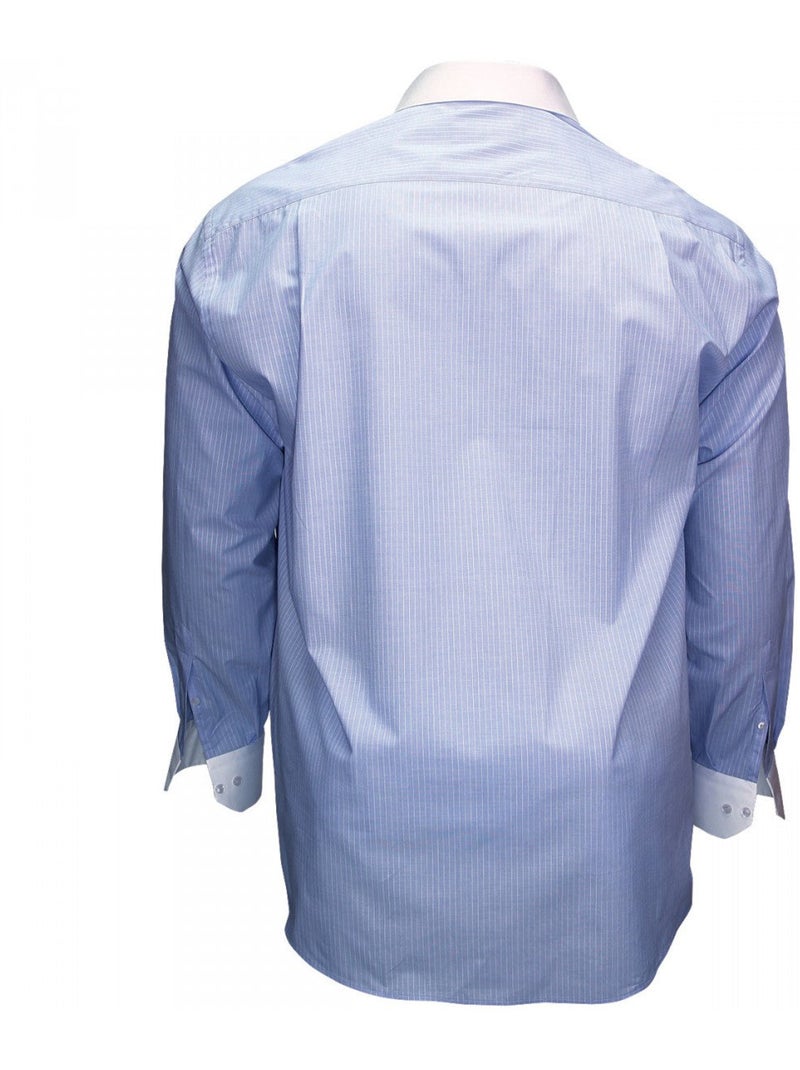 Chemise homme grande taille à col blanc coupe droite BUSINESS Doublissimo Noir , Blanc , 47,48 3XL Noir Blanc - Kiabi