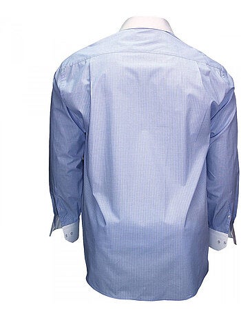 Chemise homme grande taille col noir coupe droite BUSINESS2 Doublissimo