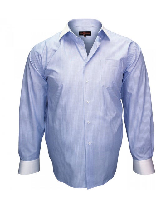 Chemise homme grande taille à col blanc coupe droite BUSINESS Doublissimo - Kiabi Chemise homme grande taille à col blanc coupe droite BUSINESS Doublissimo - Kiabi