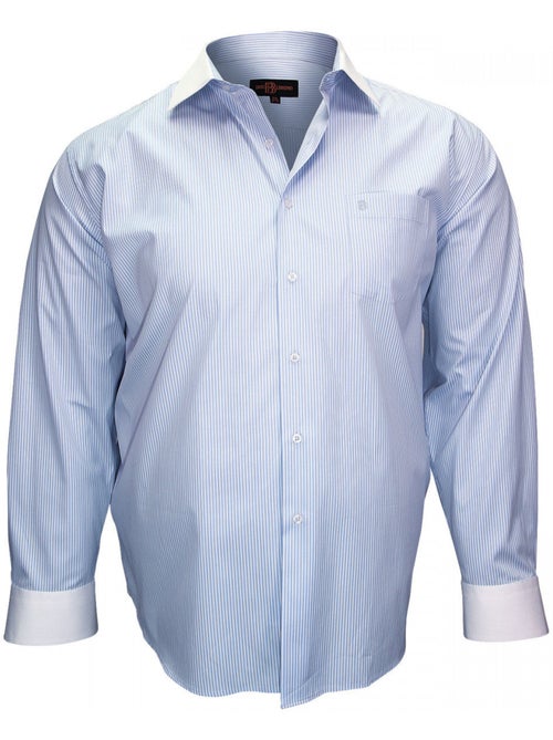 Chemise homme grande taille à col blanc coupe droite BUSINESS Doublissimo - Kiabi Chemise homme grande taille à col blanc coupe droite BUSINESS Doublissimo - Kiabi