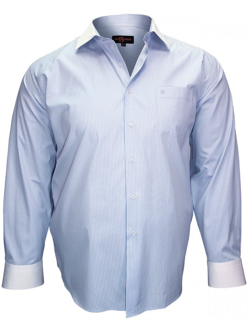 Chemise homme grande taille à col blanc coupe droite BUSINESS Doublissimo Noir Blanc - Kiabi