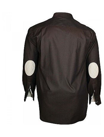 Chemise homme grande taille à coudières coupe droite ELBOW Doublissimo