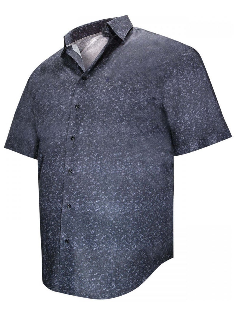 Chemise homme grande taille à fleur coupe droite LOCKINVER Doublissimo Noir - Kiabi