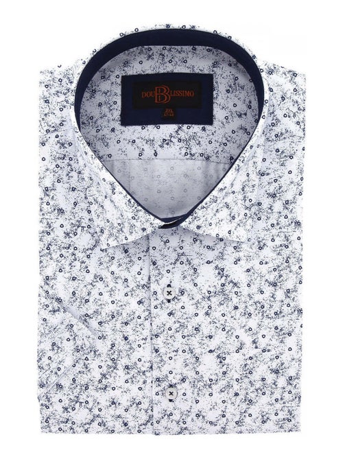 Chemise homme grande taille à motifs coupe droite NEVE Doublissimo Bleu , 47,48 3XL - Kiabi