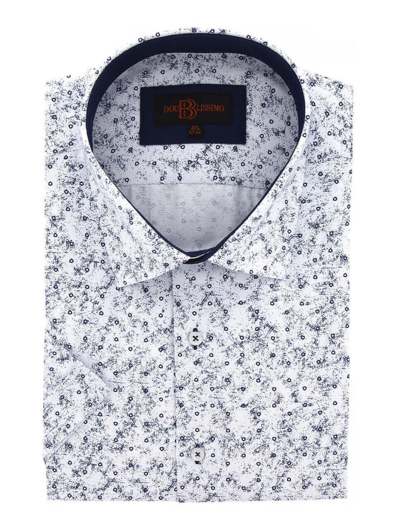 Chemise homme grande taille à motifs coupe droite NEVE Doublissimo Bleu , 47,48 3XL Bleu - Kiabi