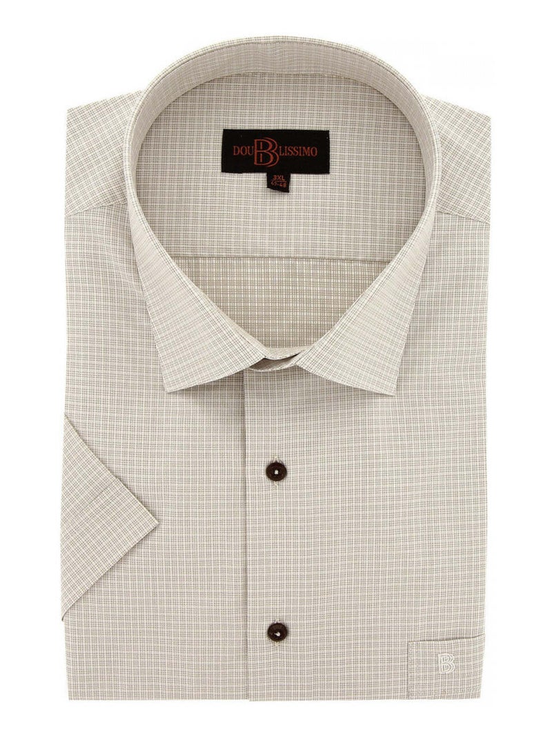 Chemise homme grande taille à motifs coupe droite SUBLIMO Doublissimo Gris , 47,48 3XL Gris - Kiabi