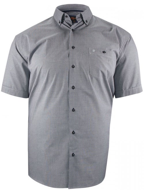 Chemise homme grande taille à motifs vichy coupe droite PIASTRE Doublissimo - Kiabi