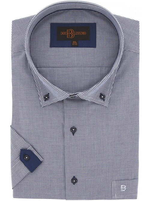 Chemise homme grande taille à motifs vichy coupe droite PIASTRE Doublissimo - Kiabi