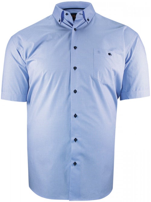 Chemise homme grande taille à motifs vichy coupe droite PIASTRE Doublissimo - Kiabi