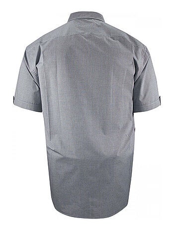 Chemise homme grande taille à motifs vichy coupe droite PIASTRE Doublissimo Noir , 45,46 2XL