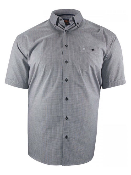 Chemise homme grande taille à motifs vichy coupe droite PIASTRE Doublissimo Noir , 45,46 2XL - Kiabi