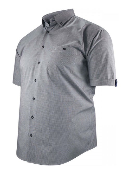 Chemise homme grande taille à motifs vichy coupe droite PIASTRE Doublissimo Noir , 45,46 2XL - Kiabi