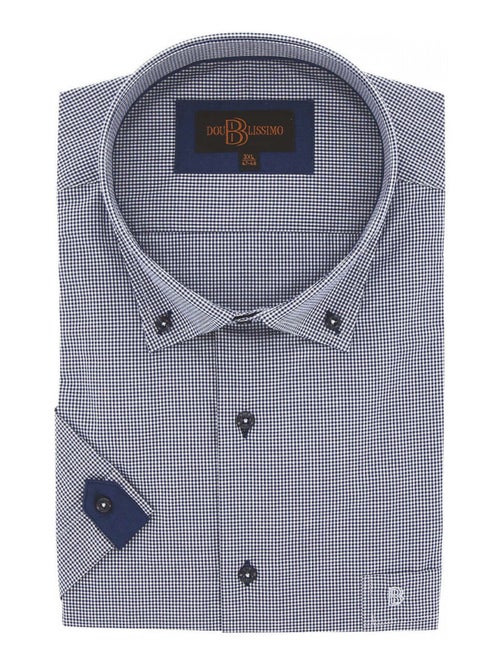 Chemise homme grande taille à motifs vichy coupe droite PIASTRE Doublissimo Noir , 45,46 2XL - Kiabi