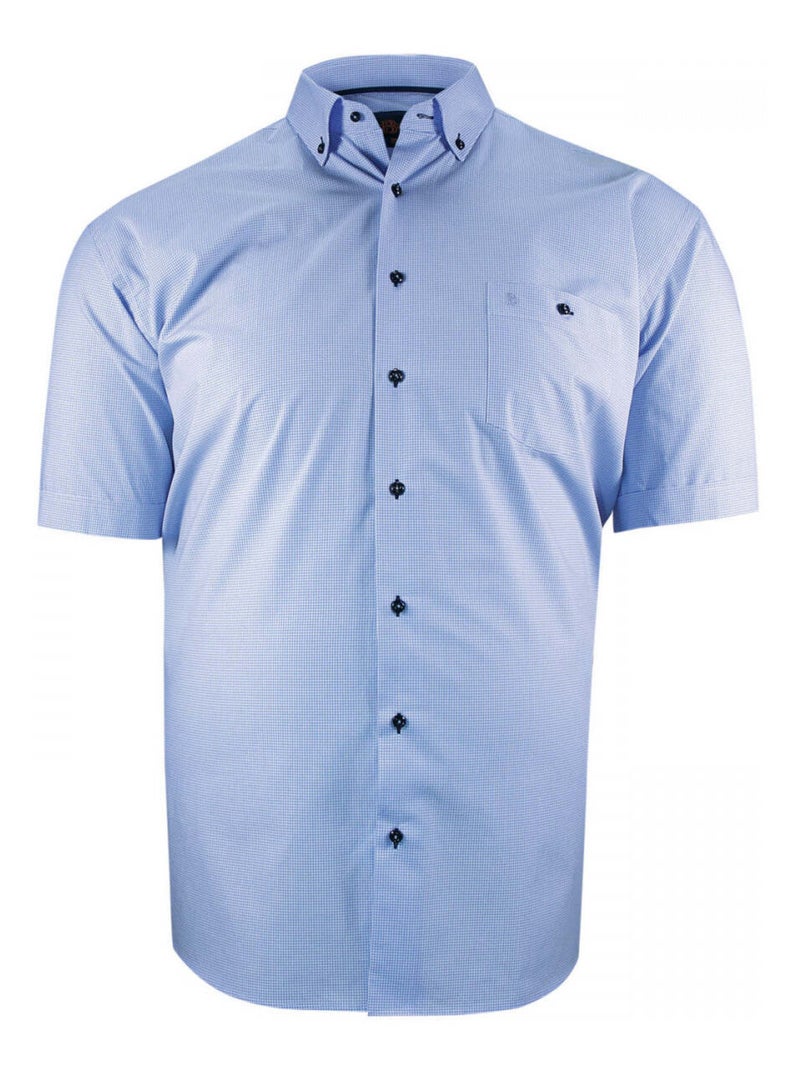 Chemise homme grande taille à motifs vichy coupe droite PIASTRE Doublissimo Noir , 47,48 3XL Noir - Kiabi