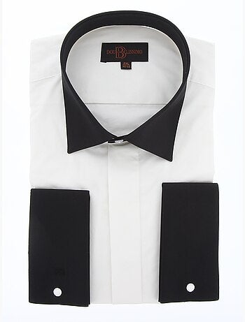Chemise homme grande taille à poignets mousquetaire BIMONIO Doublissimo