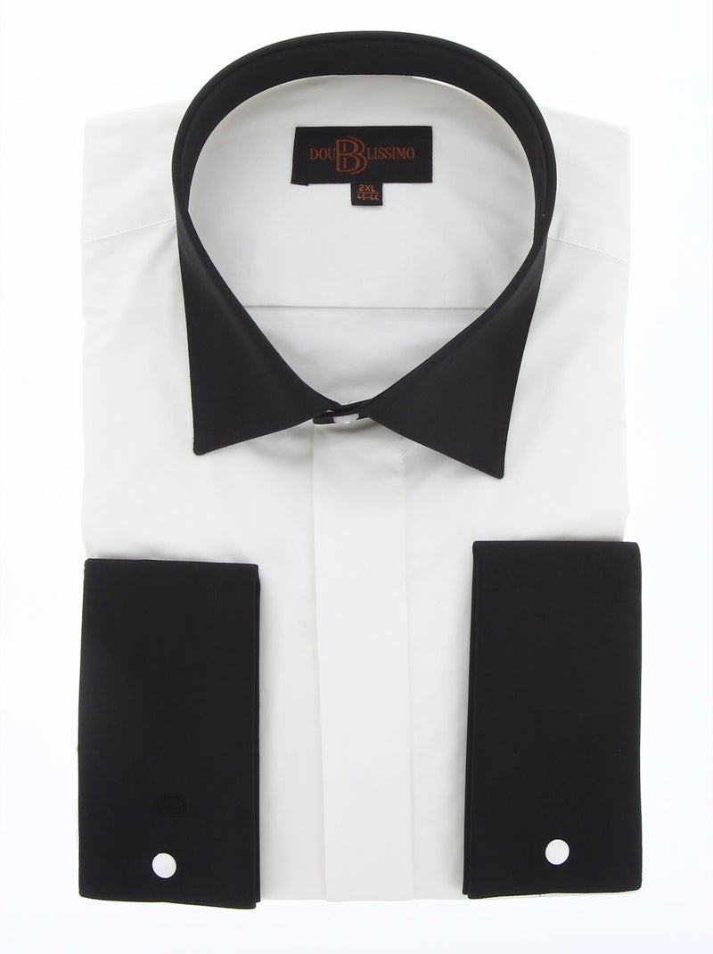 Chemise homme grande taille à poignets mousquetaire BIMONIO Doublissimo Blanc cassé - Kiabi