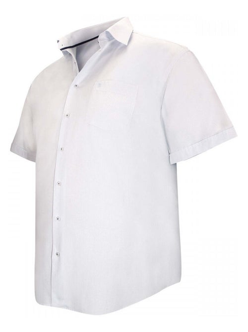 Chemise homme grande taille à rayure coupe droite LEWIS Doublissimo Blanc , Bleu , 45,46 2XL - Kiabi