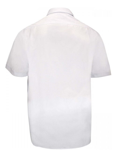 Chemise homme grande taille à rayure coupe droite LEWIS Doublissimo Blanc , Bleu , 45,46 2XL - Kiabi