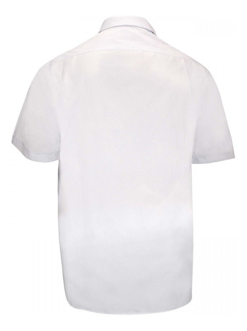Chemise homme grande taille à rayure coupe droite LEWIS Doublissimo Blanc , Bleu , 45,46 2XL Blanc Bleu - Kiabi