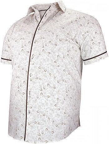 Chemise homme grande taille à tissu imprimé coupe droite GIVELI Doublissimo