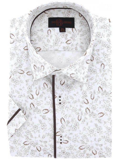 Chemise homme grande taille à tissu imprimé coupe droite GIVELI Doublissimo - Kiabi