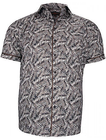 Chemise homme grande taille à tissu imprimé coupe droite LUTTO Doublissimo