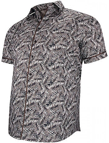 Chemise homme grande taille à tissu imprimé coupe droite LUTTO Doublissimo