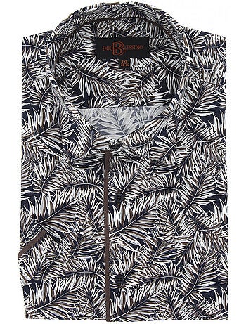 Chemise homme grande taille à tissu imprimé coupe droite LUTTO Doublissimo