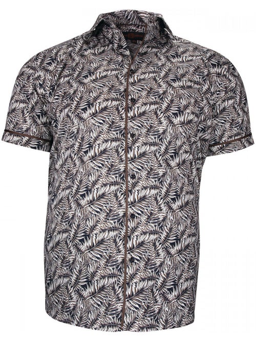 Chemise homme grande taille à tissu imprimé coupe droite LUTTO Doublissimo - Kiabi Chemise homme grande taille à tissu imprimé coupe droite LUTTO Doublissimo - Kiabi