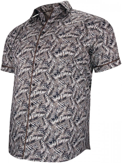 Chemise homme grande taille à tissu imprimé coupe droite LUTTO Doublissimo - Kiabi Chemise homme grande taille à tissu imprimé coupe droite LUTTO Doublissimo - Kiabi