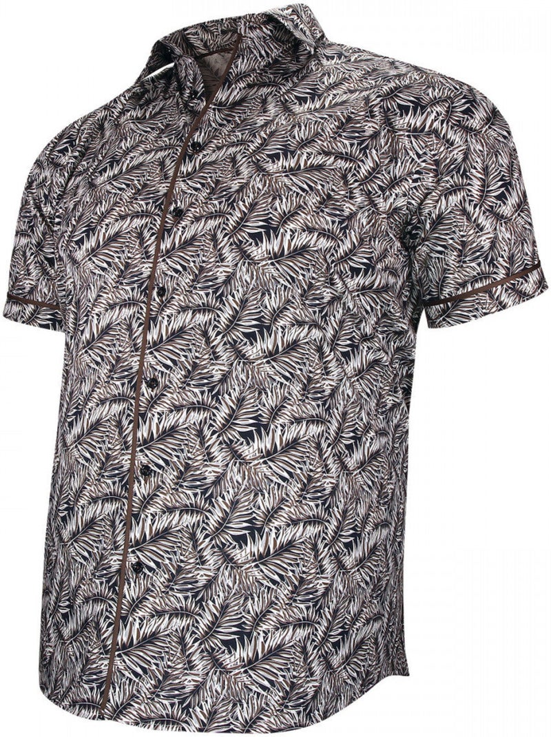Chemise homme grande taille à tissu imprimé coupe droite LUTTO Doublissimo Bleu - Kiabi