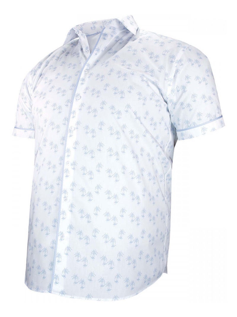 Chemise homme grande taille à tissu imprimé coupe droite PALMA Doublissimo Blanc , 51,52 5XL Blanc - Kiabi