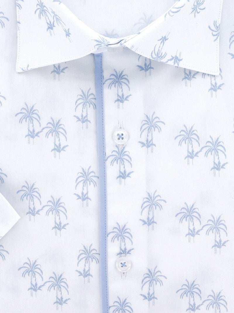 Chemise homme grande taille à tissu imprimé coupe droite PALMA Doublissimo Blanc , 53,54 6XL Blanc - Kiabi