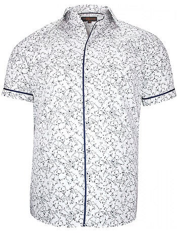 Chemise homme grande taille à tissu imprimé coupe droite VEGELI Doublissimo