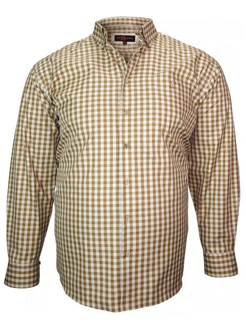 Chemise homme grande taille casual coupe droite VICHY Doublissimo - Kiabi Chemise homme grande taille casual coupe droite VICHY Doublissimo - Kiabi
